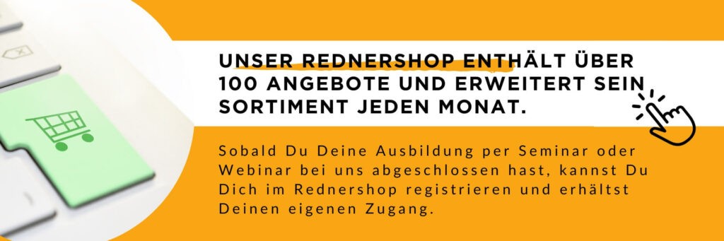 Unser Rednershop mit über 100 Angeboten – Von Rednern für Redner