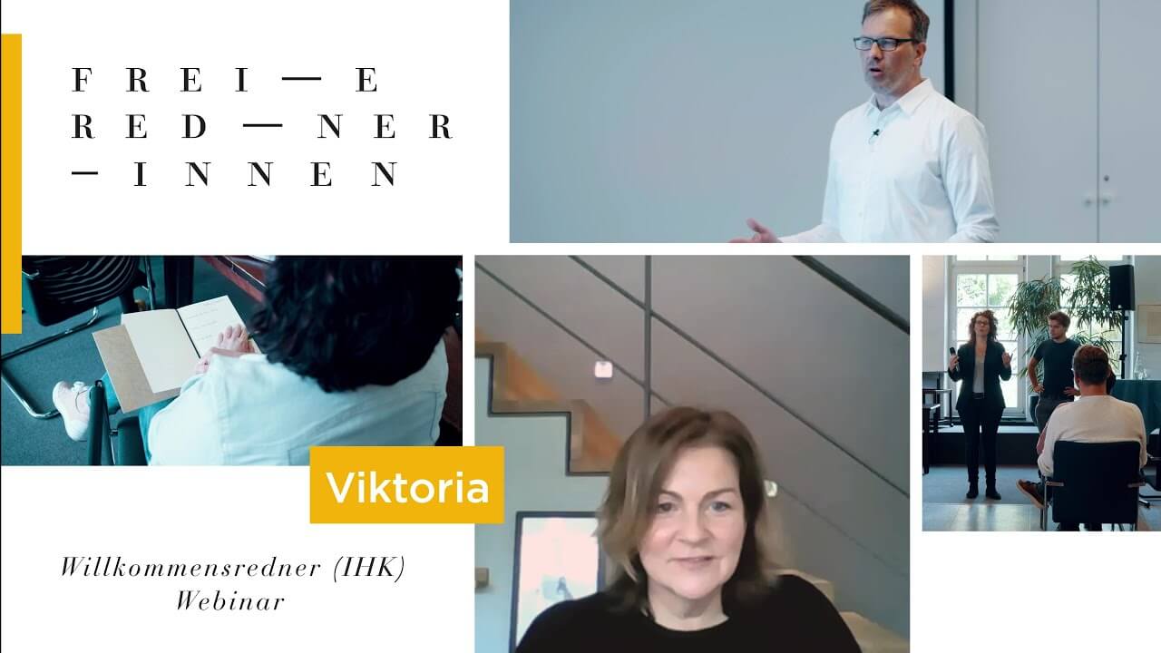Viktoria's Erfahrungen beim Willkommensredner Webinar