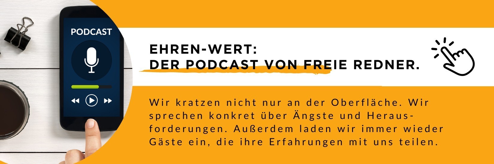 Logo des Ehren-Wert-Podcasts der Freien Redner