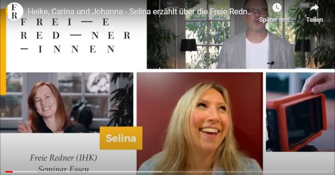 Heike, Carina und Johanna - Selina erzählt über die Freie Redner Ausbilderinnen